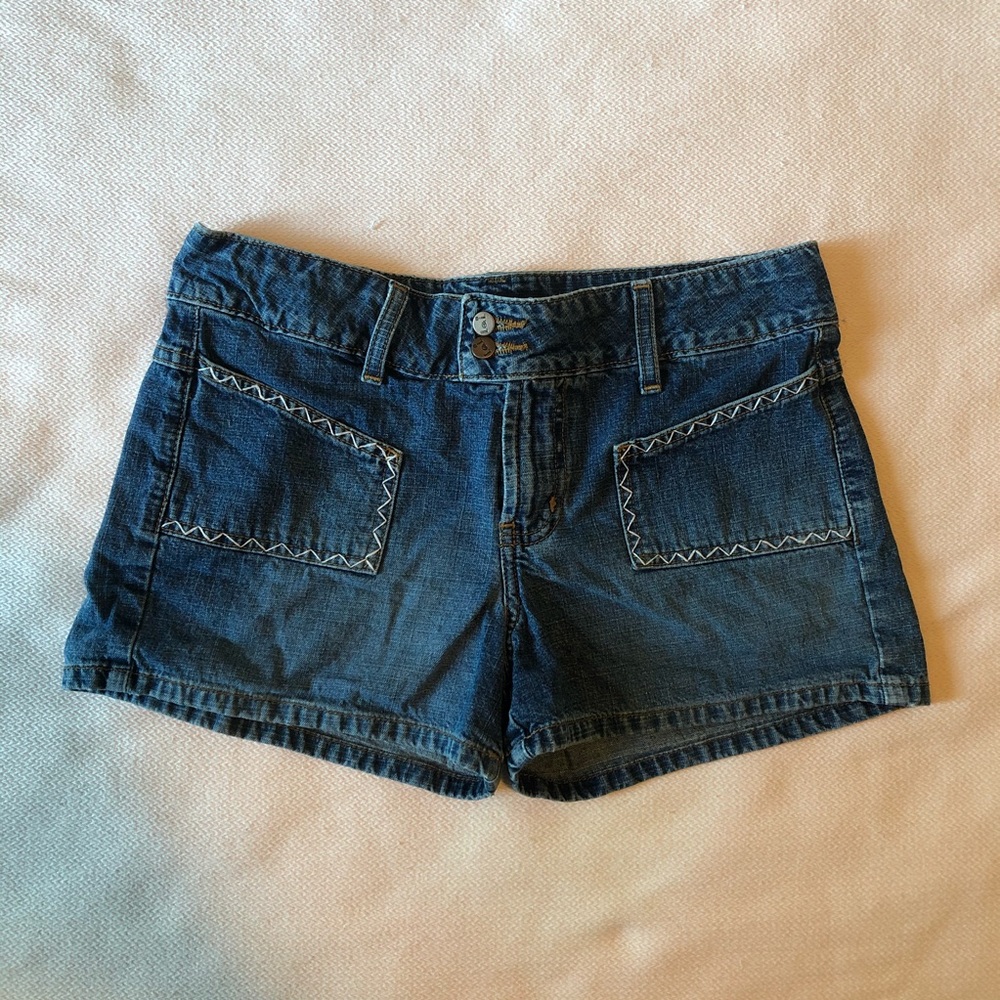 Embroidered Jean Shorts